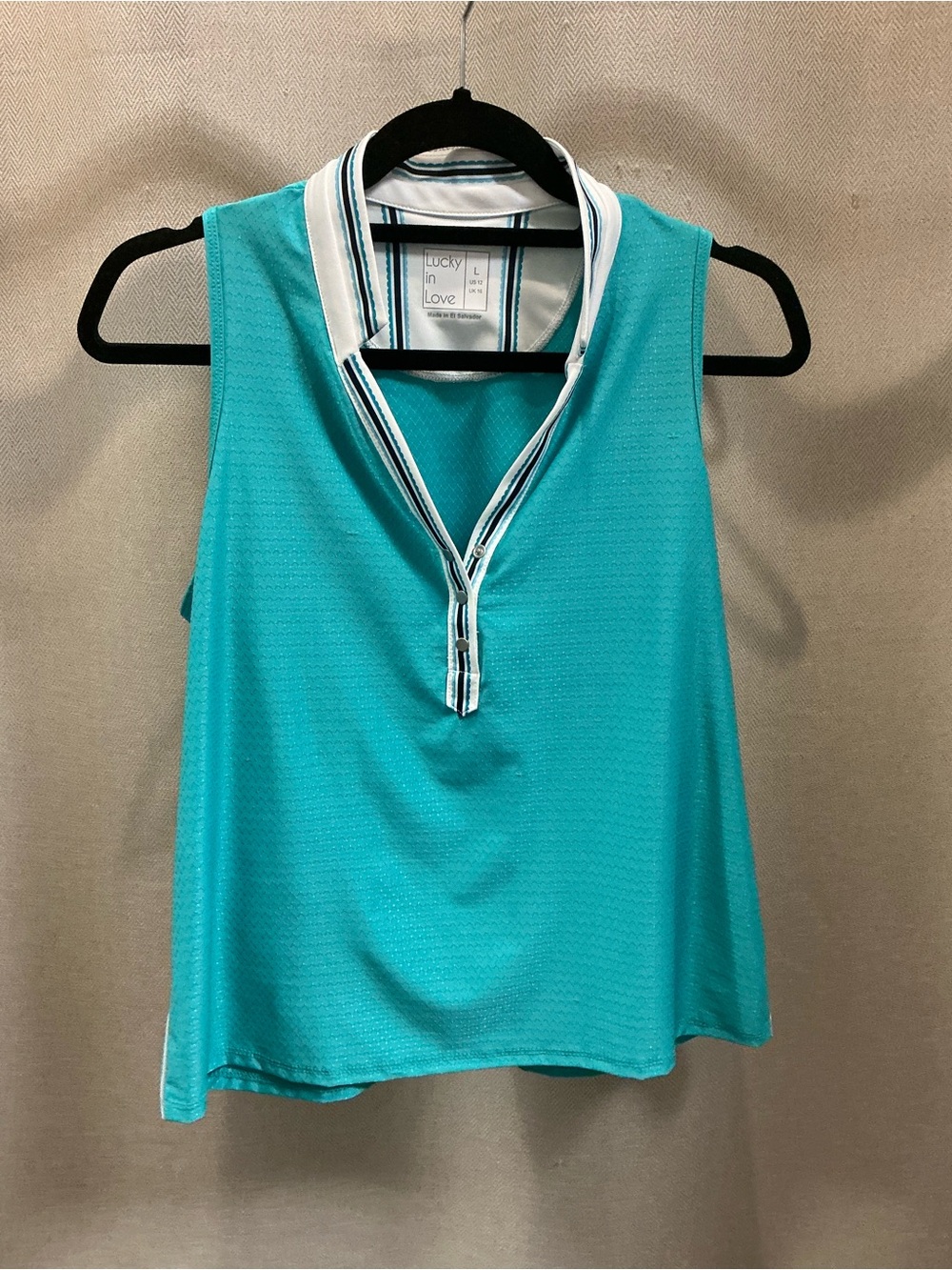 Lucky in Love Win It Stripe Tank Aquamarine
